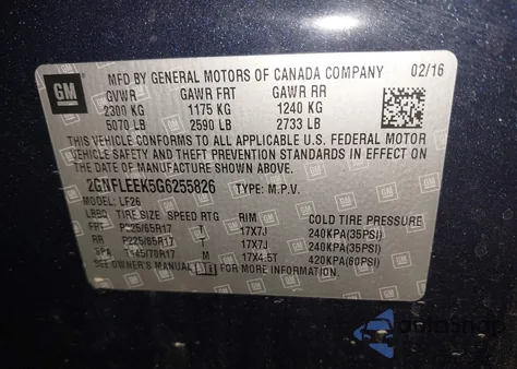 2016 Chevrolet Equinox Ls z USA, uszkodzony, nr VIN 2GNFLEEK5G6255826